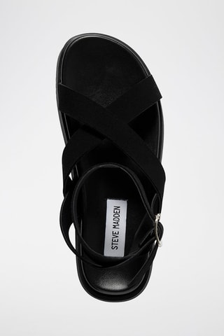 Sandali in pelle scamosciata - Nero