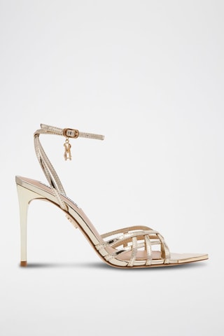 Sandali con tacco Peepshow - Dorato