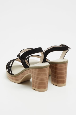 Sandali con tacco Diane - Nero