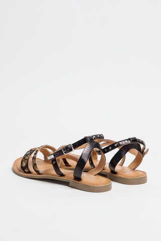 Sandali in pelle Agathe - Nero