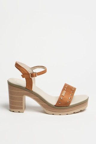 Sandali con tacco Diane - Cammello