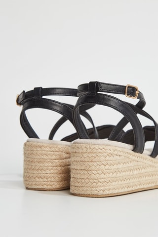 Sandali con zeppa Ismène - Nero
