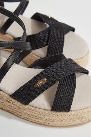 Sandali con zeppa Ismène - Nero