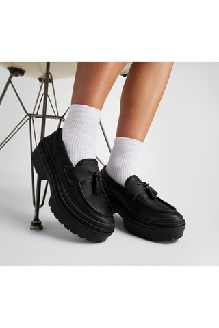 Mocassini platform in pelle Chuck Taylor All Star Lugged Heel Loafer - Nero