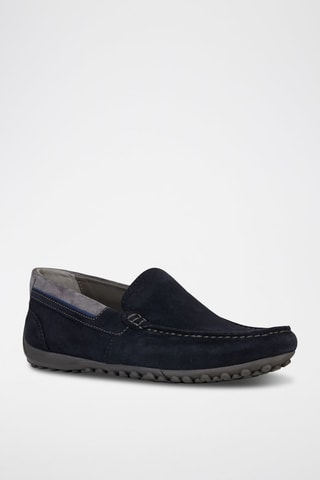 Mocassini in pelle scamosciata Serpent - Navy - Geox