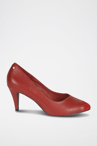 Décolleté in pelle - Rosso