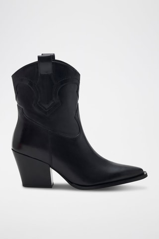 Botines de piel bovina Dakota - Negro