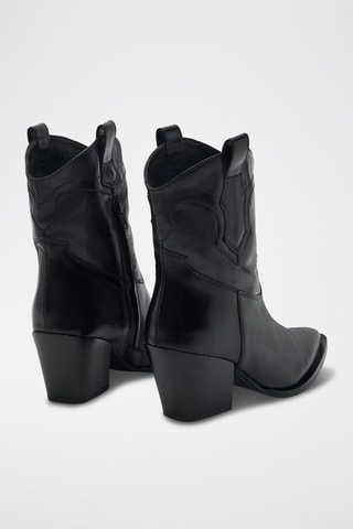 Botines de piel bovina Dakota - Negro