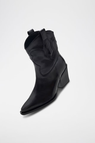 Botines de piel bovina Dakota - Negro