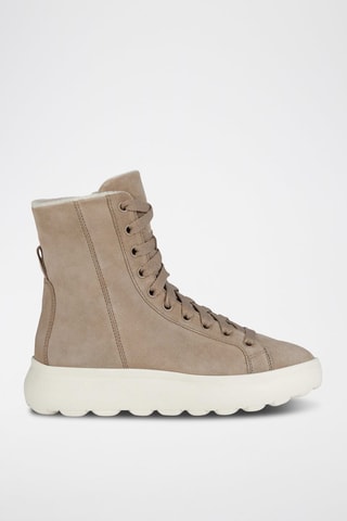Stivaletti imbottiti in pelle scamosciata Spherica™ - Beige - Geox