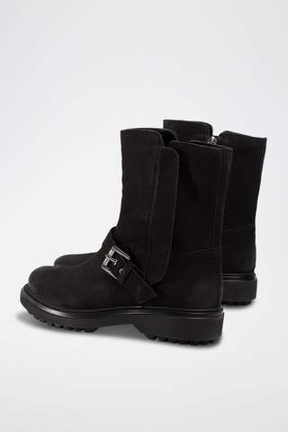 Stivaletti in pelle scamosciata Asheely - Nero - Geox