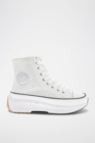 Sneakers alte platform Christa - Bianco
