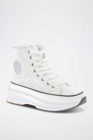 Sneakers alte platform Christa - Bianco