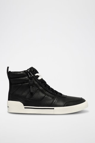 Sneakers alte in pelle - Nero - Diesel