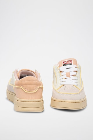Sneakers in pelle Sinna - Ecrù e rosa - Diesel