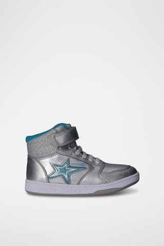 Baskets en nubuck - Argenté - Geox