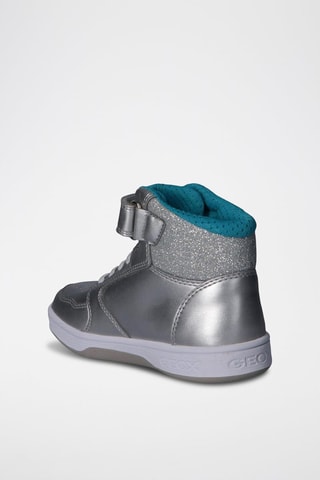 Baskets en nubuck - Argenté - Geox