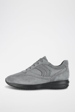 Sneakers in pelle scamosciata Happy - Grigio - Geox
