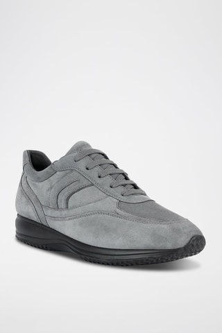 Sneakers in pelle scamosciata Happy - Grigio - Geox