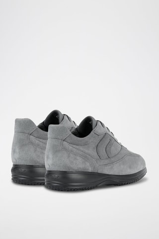 Sneakers in pelle scamosciata Happy - Grigio - Geox