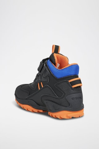 Sneakers alte - Nero e arancione - Geox