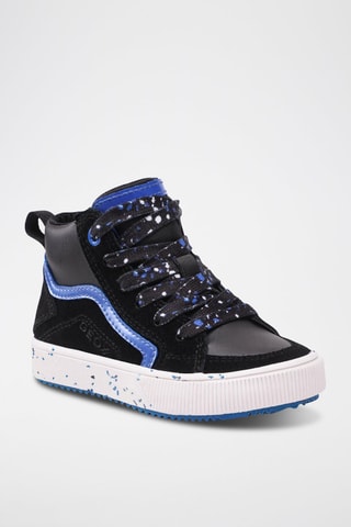 Sneakers alte in pelle scamosciata Alonisso - Nero - Geox
