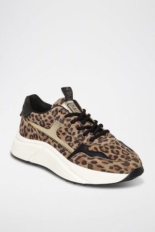 Sneakers platform in pelle scamosciata Starlyn - Beige