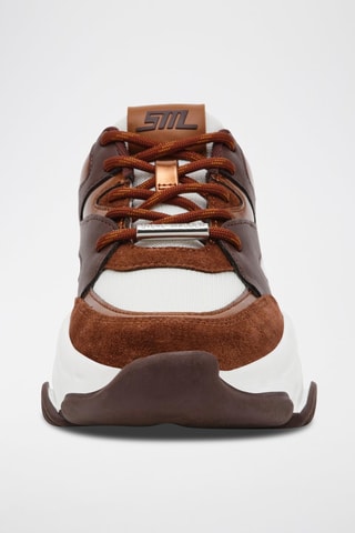 Baskets Progressive - Camel et blanc