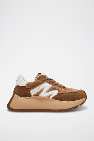Sneakers platform in pelle Supercampo-F - Marrone