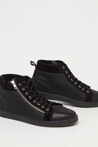 Sneakers alte in pelle Pico - Nero