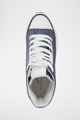 Sneakers alte platform Christa Denim-strass - Blu