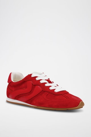 Sneakers in pelle scamosciata Abbi - Rosso