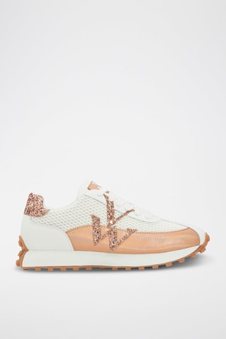 Sneakers Mona - Bianco e dorato rosa