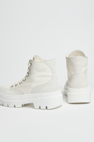 Sneakers alte in pelle - Bianco