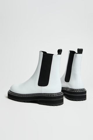 Stivaletti Beatles in pelle - Bianco