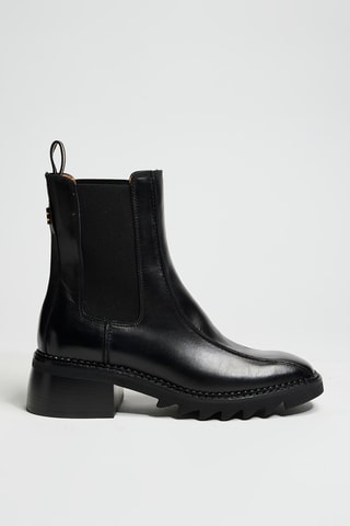 Stivaletti Beatles in pelle - Nero