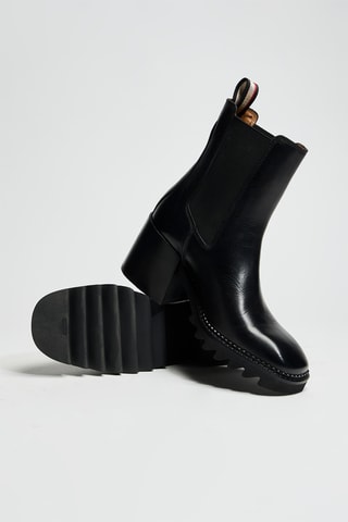 Stivaletti Beatles in pelle - Nero