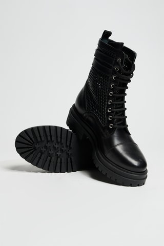 Botins em couro - Preto