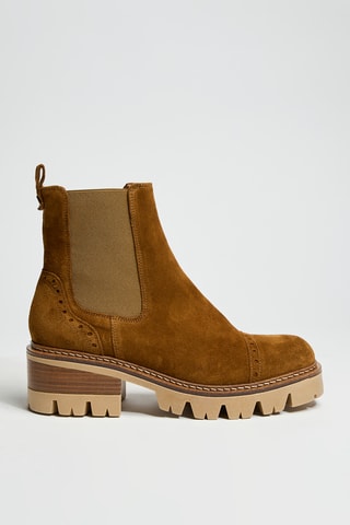 Stivaletti Beatles in pelle - Marrone