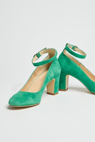 Décolleté in pelle - Verde
