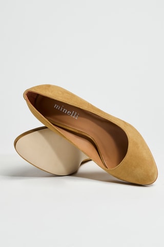 Décolleté in pelle - Marrone