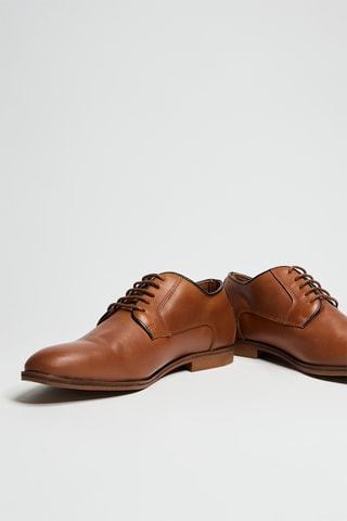 Stringate in pelle - Marrone