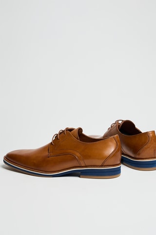 Stringate in pelle - Marrone