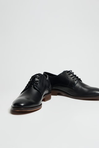 Stringate in pelle - Nero