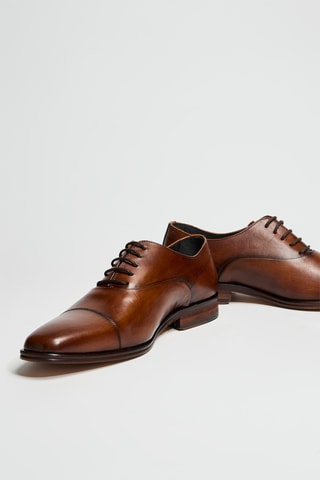 Oxford in pelle - Marrone