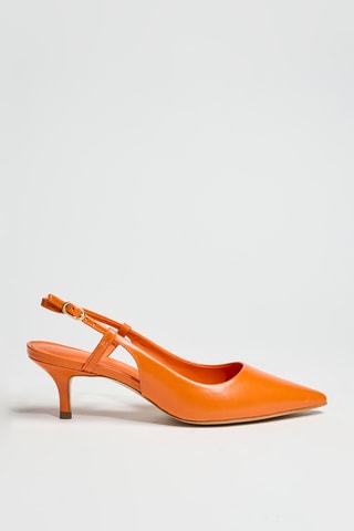 Décolleté in pelle - Arancione