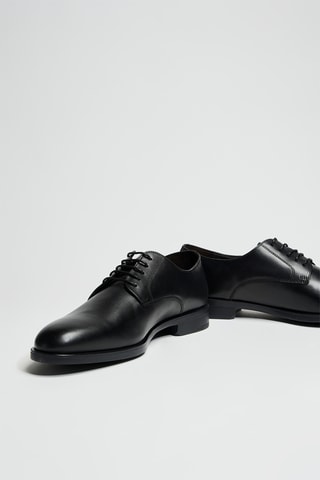 Stringate in pelle - Nero