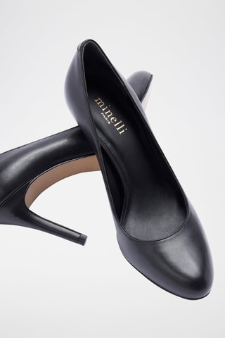 Zapatos de piel de tacón Kylie - Negro
