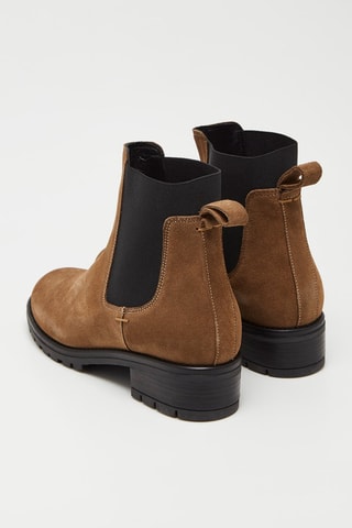 Botins Chelsea em couro de vitelo nobuck - Toupeira