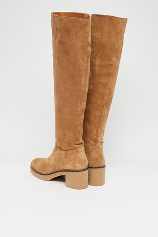 Stivali in pelle scamosciata - Beige